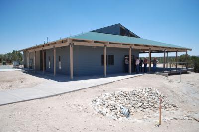 Group of people outside building