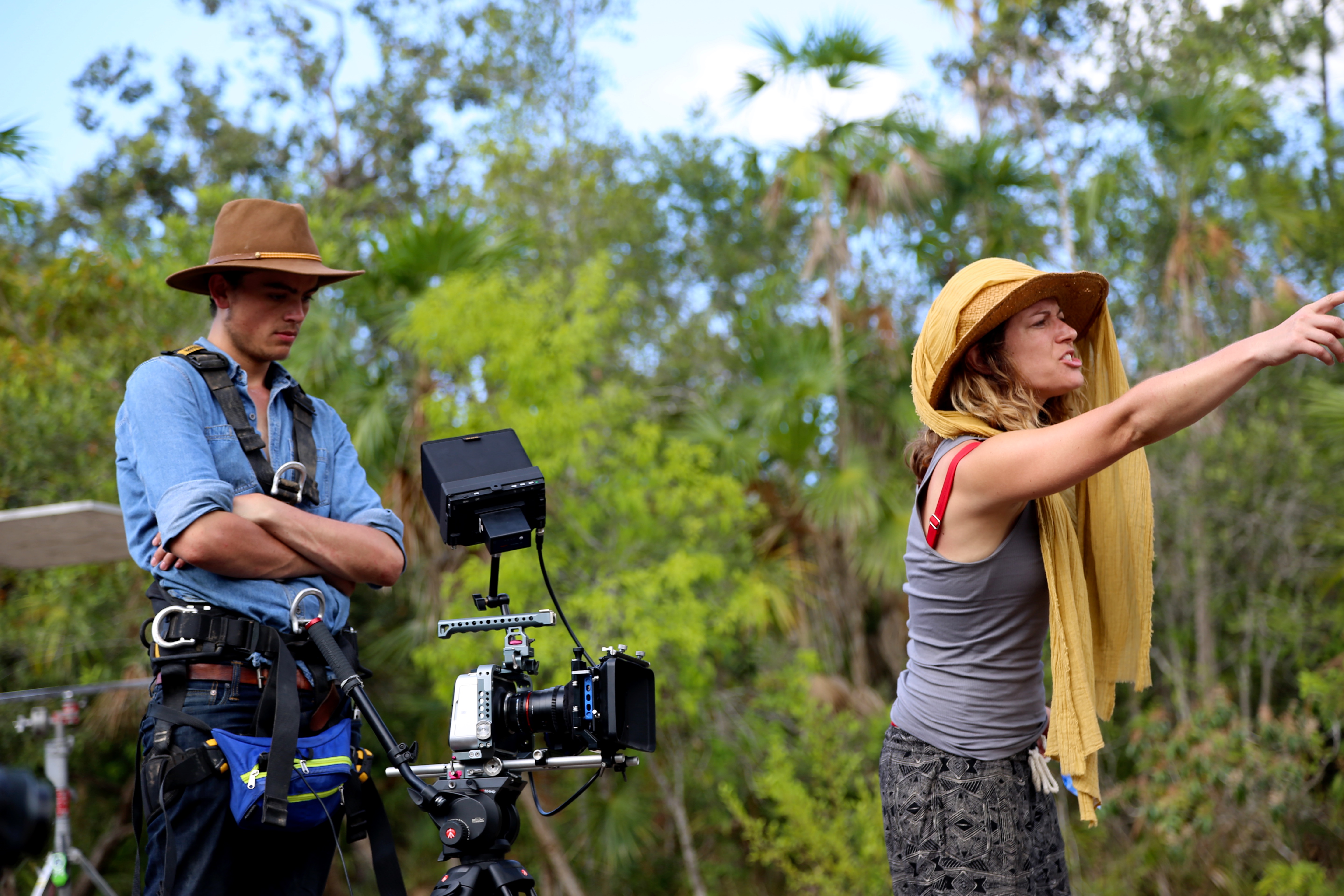 woman on movie set 