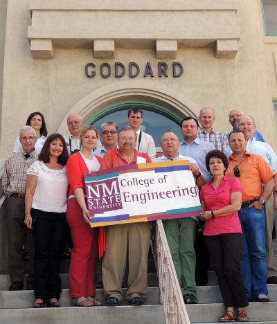 People holding College of Engineering sign