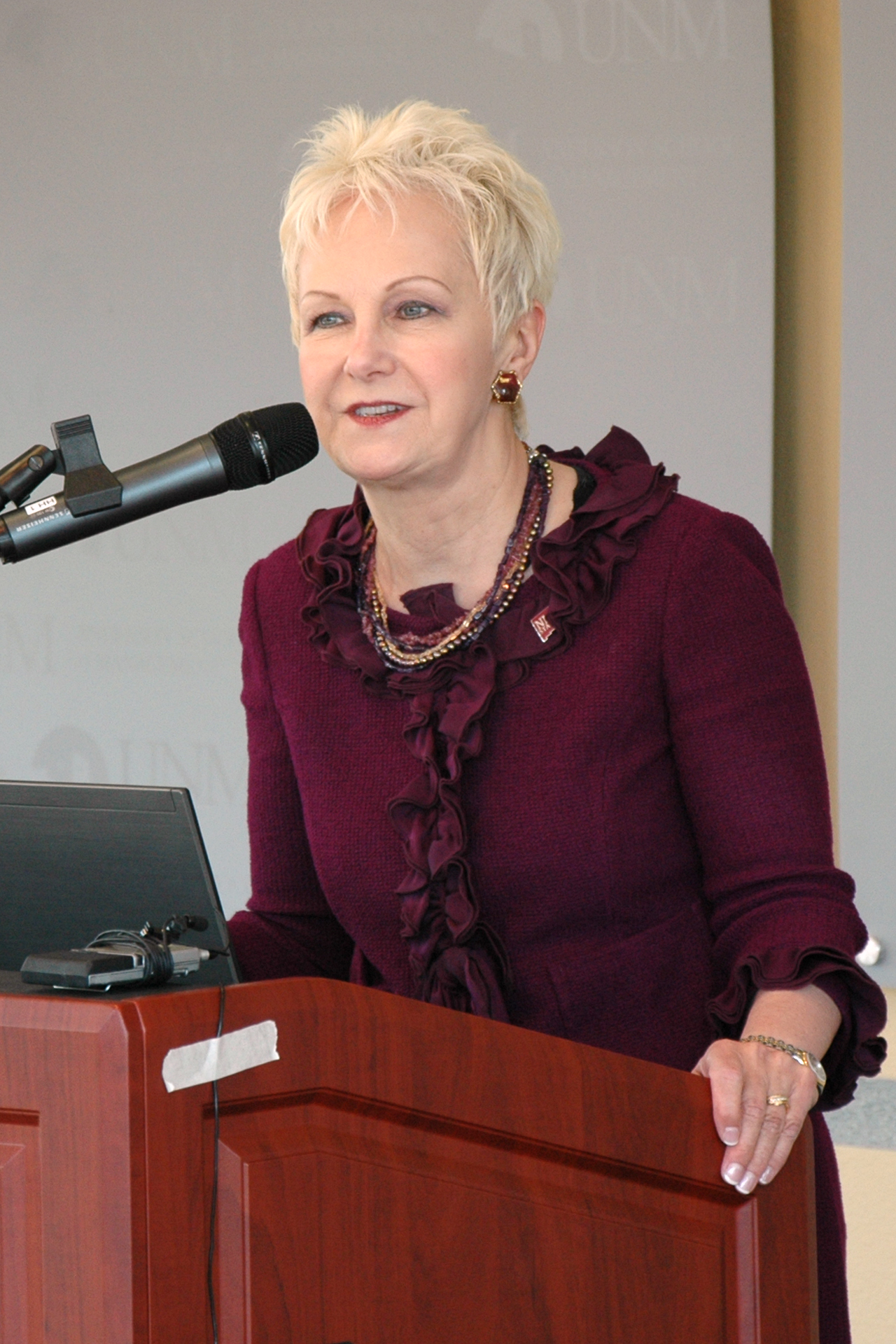 woman at podium