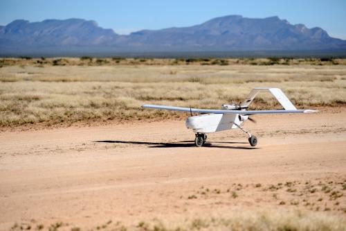 Plane goes down runway